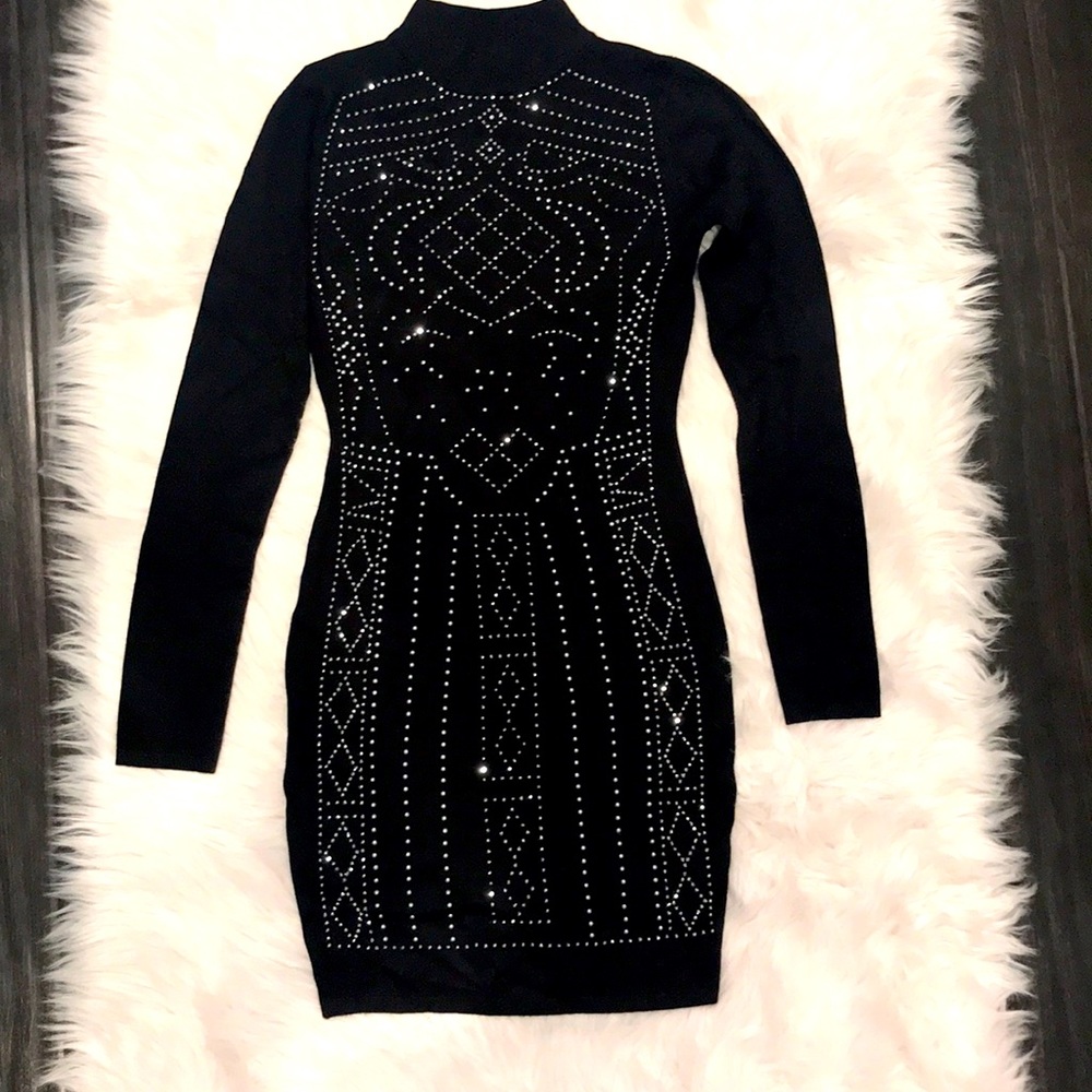 SAY WHAT? Black Bodycon dress size M